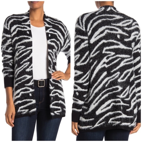 Susina | Open Front Zebra Cardigan Size XSP - Picture 2 of 7